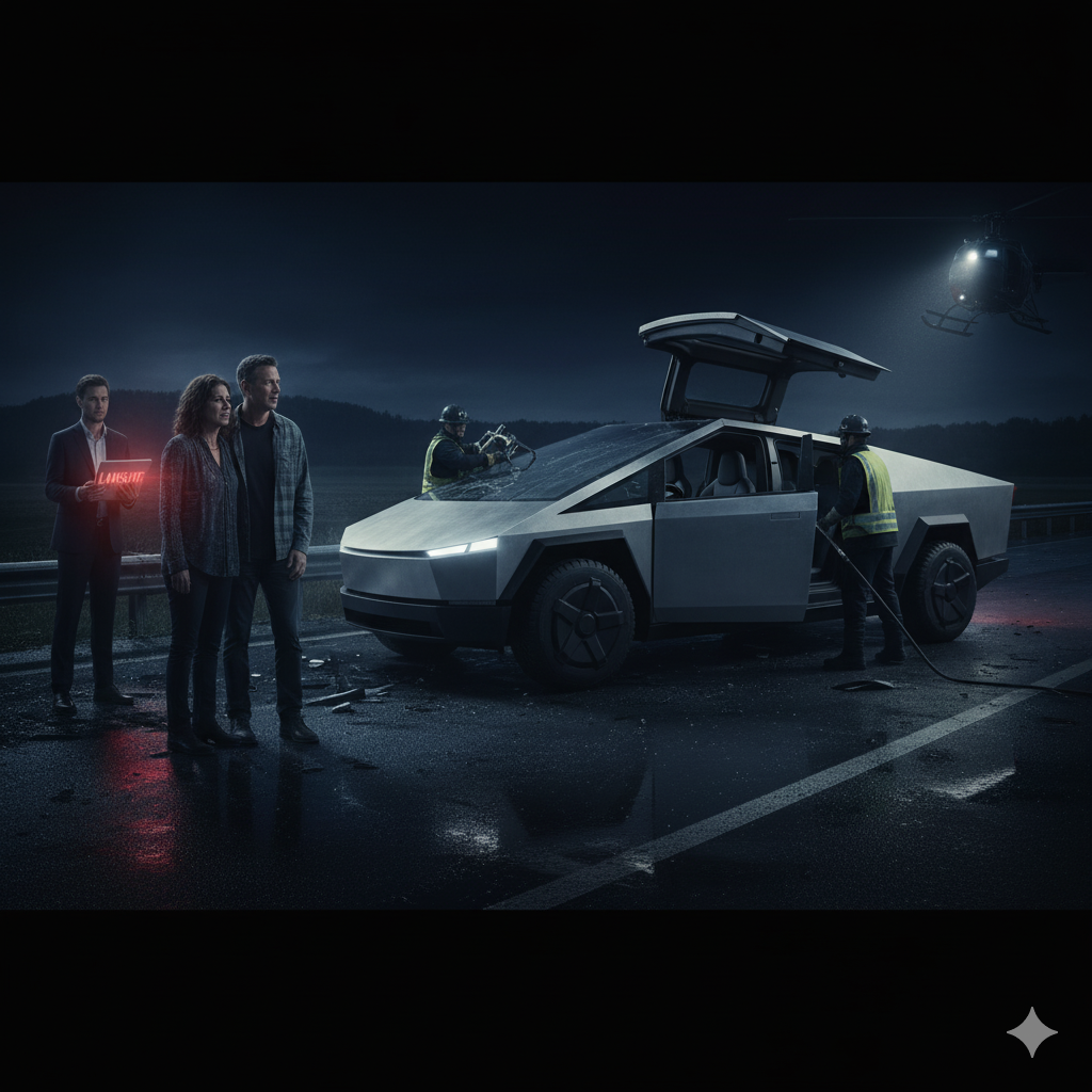 Parents Sue Tesla, Claim Cybertruck Doors Trapped Their Daughter in Fatal Crash