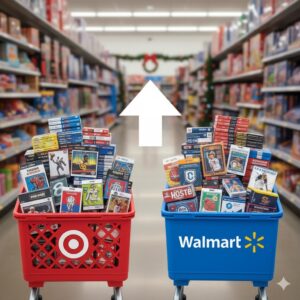 Target and Walmart see a surge in sports trading card sales ahead of the 2025 holiday season.