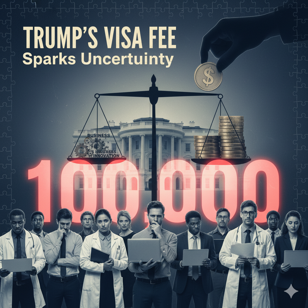 Trump’s $100,000 H1-B Visa Fee Proposal Sparks Uncertainty for Workers and Businesses