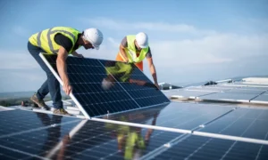 UK rolls out national plan to train workers for booming clean-energy sector.
