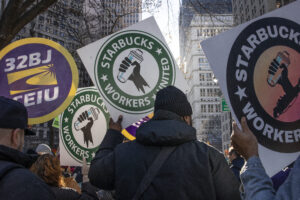 Starbucks Baristas Stage Massive Walkout in 40 Cities, Demanding Contract Talks