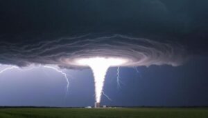 Dramatic Footage Captures Nighttime Tornado in Indiana Illuminated by Lightning