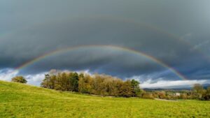 Vivid Double Rainbow Captured During Intense Illinois Storm Chase