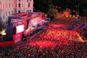 Spain World Cup celebration