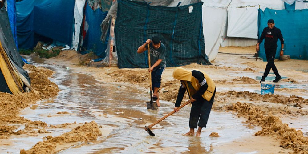Flooded Displacement Camps Heighten Crisis for Palestinians During Ramadan
