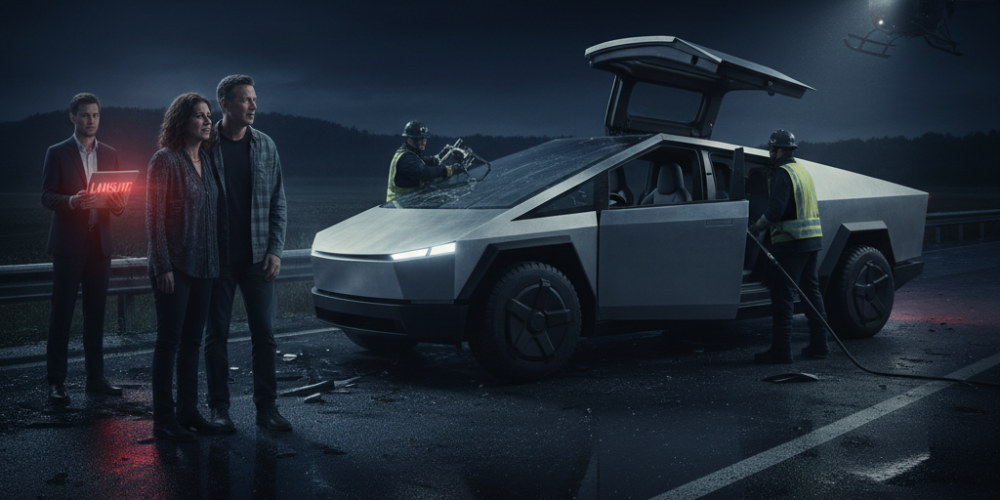 Parents Sue Tesla, Claim Cybertruck Doors Trapped Their Daughter in Fatal Crash