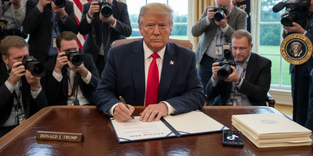Trump Signs Executive Order to Keep TikTok Alive in U.S. Under American Ownership