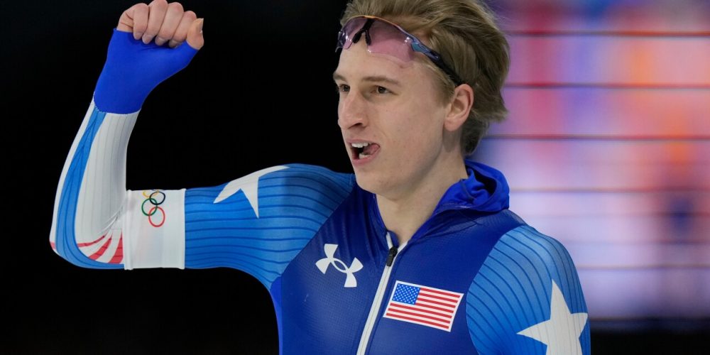 U.S. Speedskater Jordan Stolz Sets Olympic Record to Win 1,000m Gold at Milano Cortina