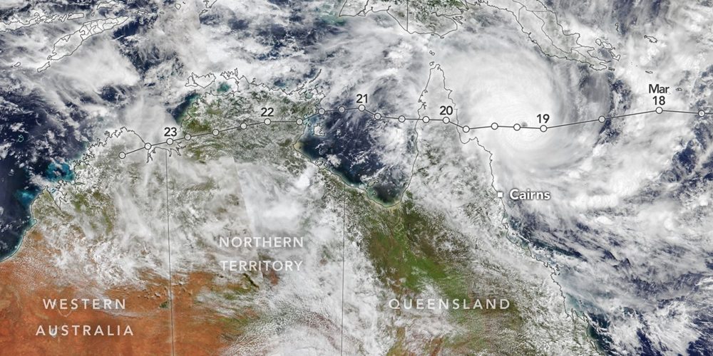 Cyclone Narelle Tracking Toward Rare Fourth Australian Landfall