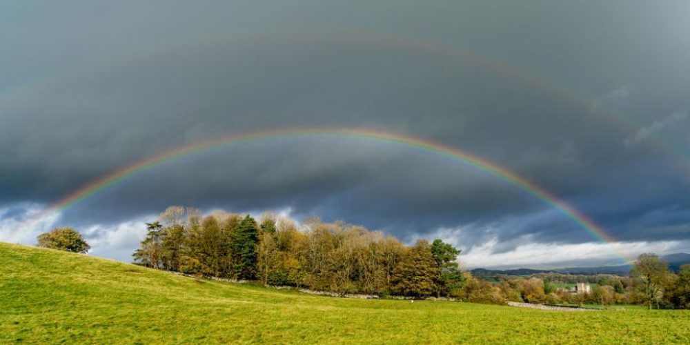 Vivid Double Rainbow Captured During Intense Illinois Storm Chase